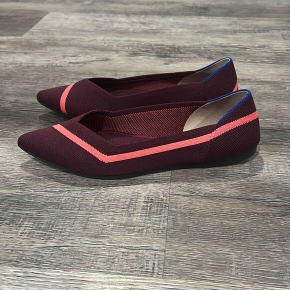 Rothy’s Limited Edition magenta stripe The Point 7.5